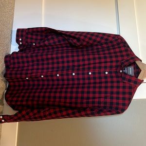 Bonobos Mens Buffalo Plaid Flannel Collared Shirt, Size Large